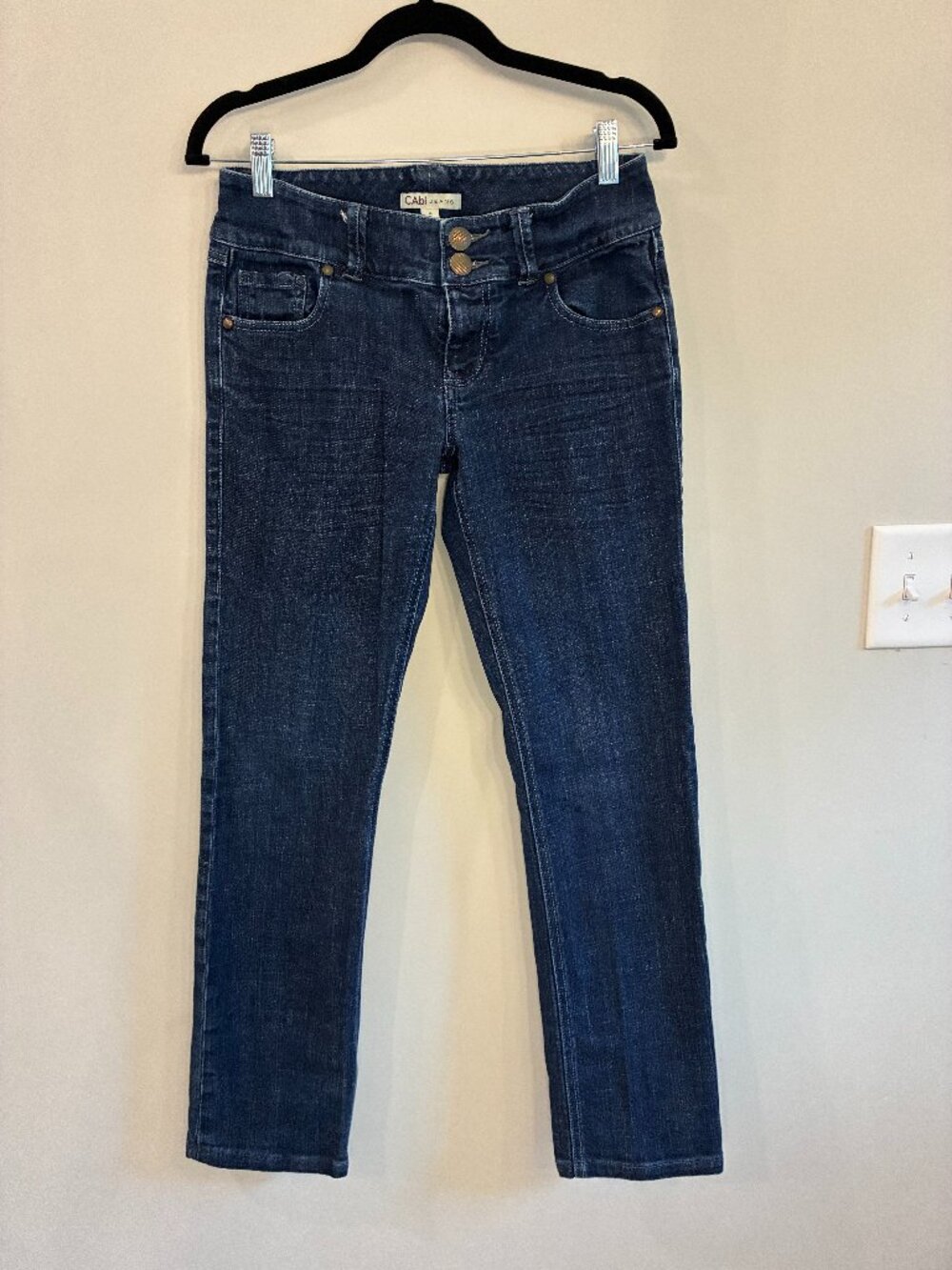Vintage Cabi Dark Wash Classic Denim Jeans – Premium Fit – Size 4